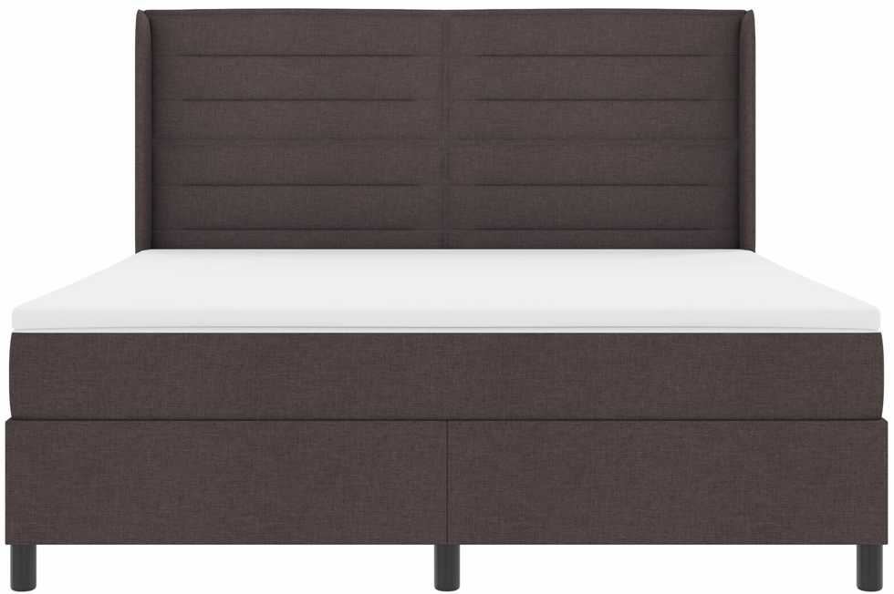 Kiemas lova su pagalve Tamsiai rudas 200 x 180 cm audinys