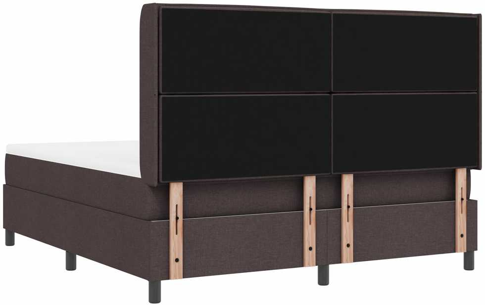 Kiemas lova su pagalve Tamsiai rudas 200 x 180 cm audinys