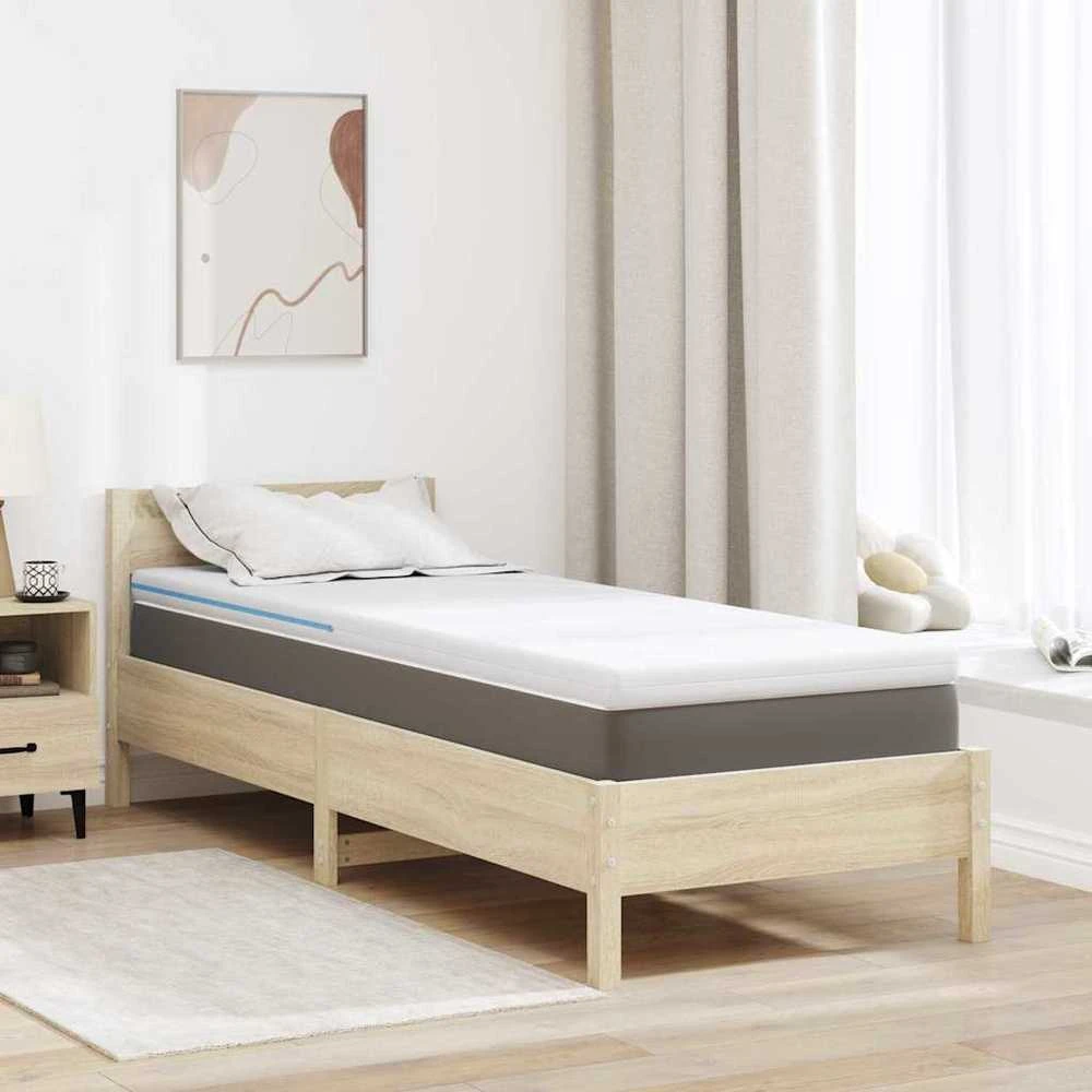 Čiužinys Čiužinio papildymas 80 x 200 cm storio Žakardinis audinys Balta