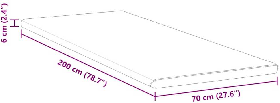 Čiužinys Čiužinio papildymas Balta ir žalia 70 x 200 cm Žakardo audinys
