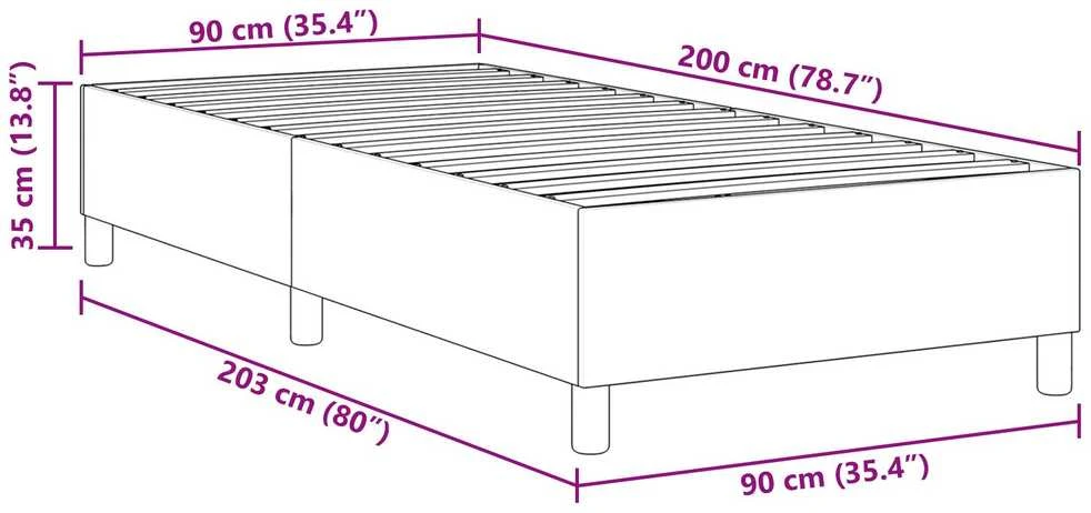 Lova Platforminės lovos rėmas Tamsiai pilka 90 x 200 cm