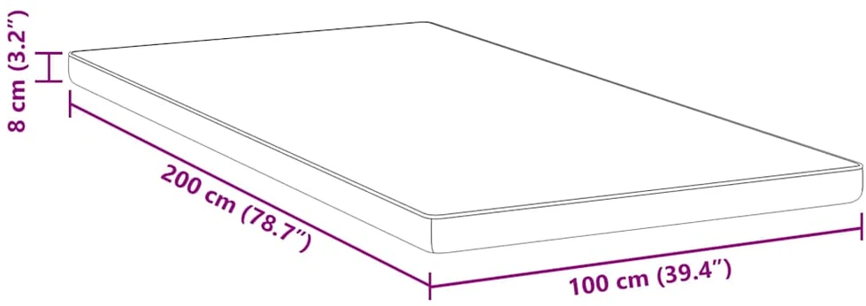 Čiužinio papildymas 100 x 200 cm storio Žakardinis audinys