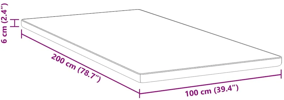 Čiužinio papildymas 100 x 200 cm storio Žakardinis audinys