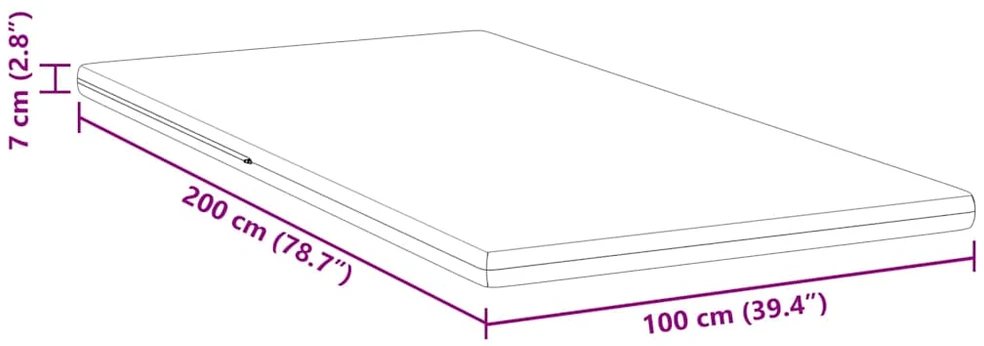 Čiužinio papildymas 100 x 200 cm storio Žakardinis audinys