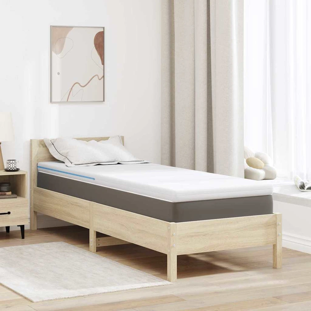 Čiužinys Čiužinio papildymas 80 x 200 cm storio Žakardinis audinys Balta