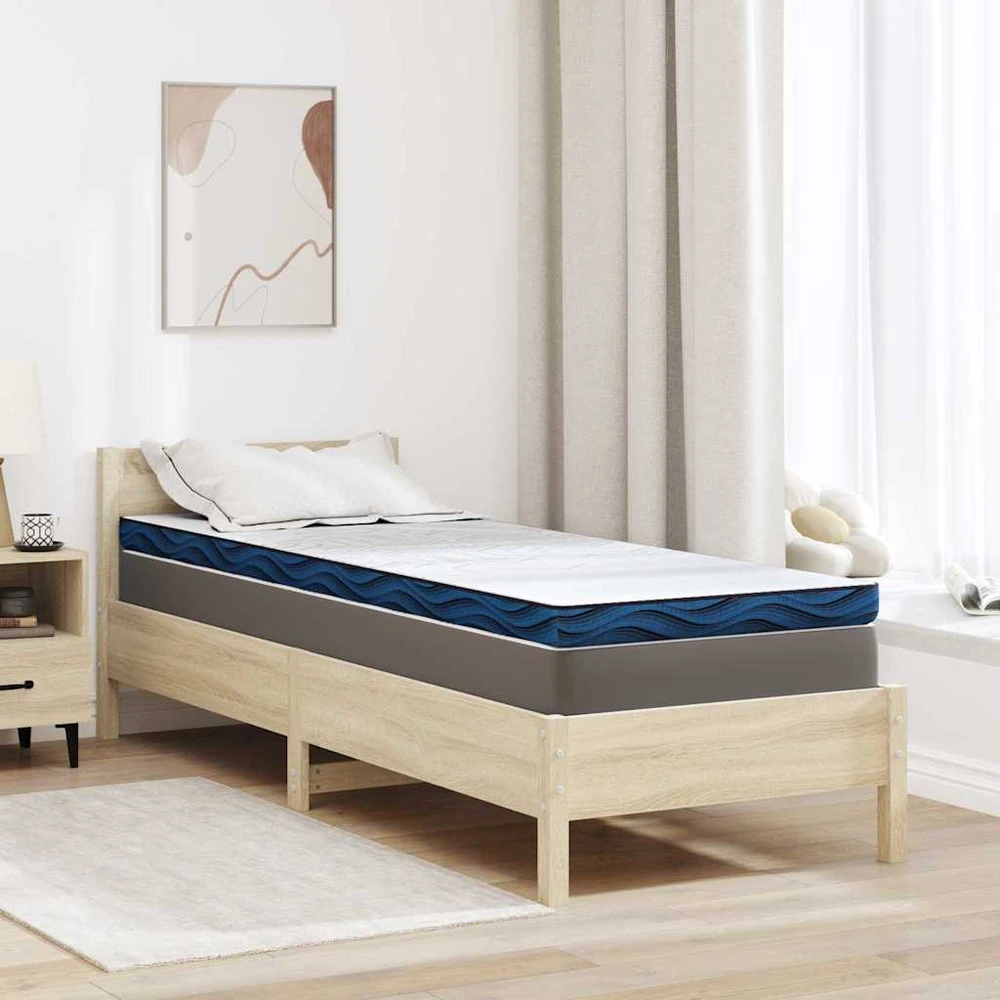 Čiužinys Čiužinio papildymas 80 x 200 cm storio Žakardinis audinys Balta