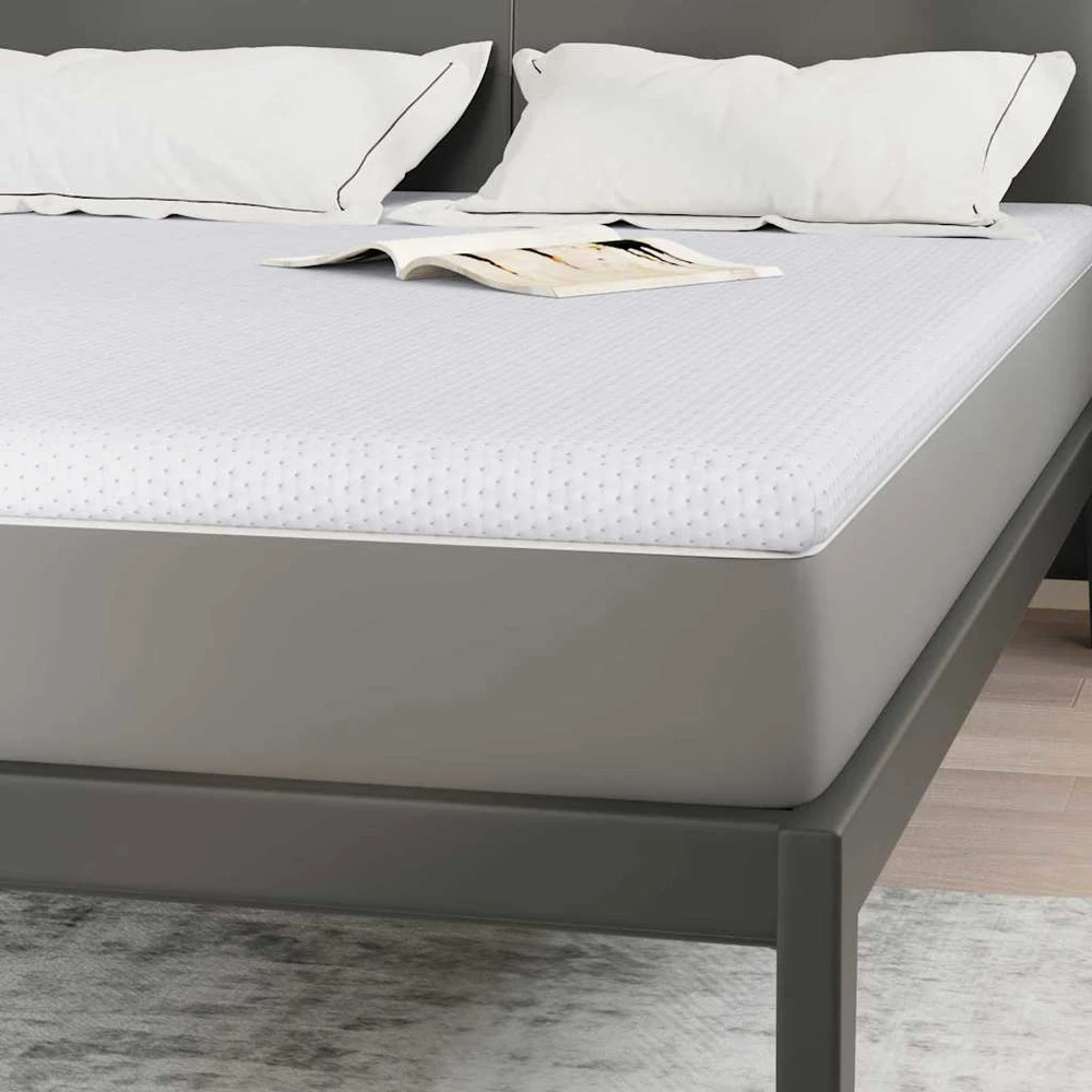 Čiužinio papildymas Balta 160 x 200 cm Žakardo audinys