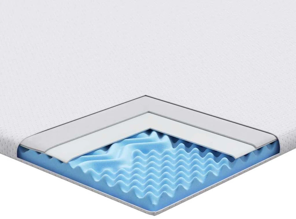 Čiužinio papildymas Balta 90 x 200 cm Žakardo audinys