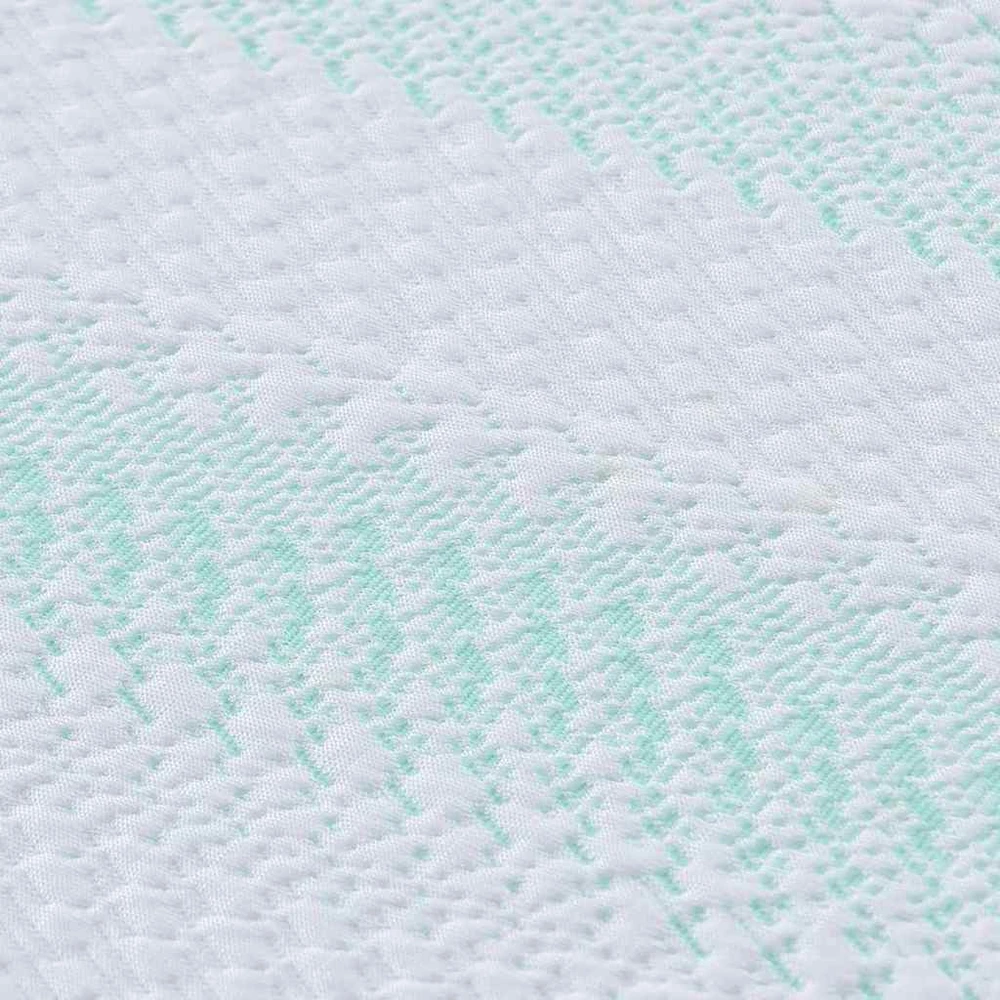 Čiužinio papildymas Balta ir žalia 200 x 200 cm Žakardo audinys