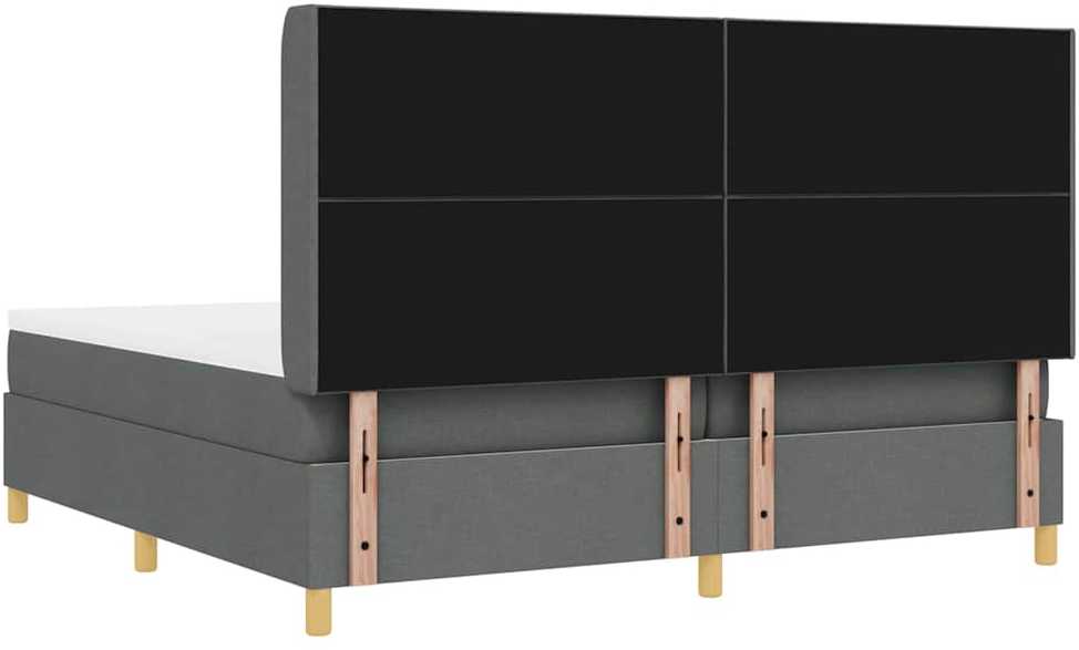 Kiemas lova su LED juostelėmis Pilka 200 x 200 cm audinys