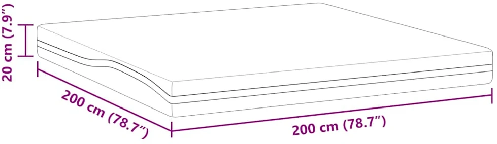 Čiužinys Balta ir juoda 200 x 200 cm Žakardinis audinys