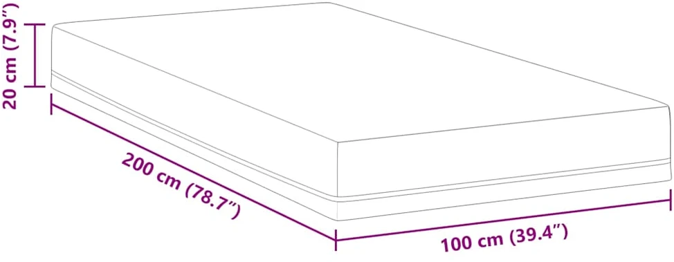 Čiužinys Balta ir mėlyna 100 x 200 cm Žakardinis audinys