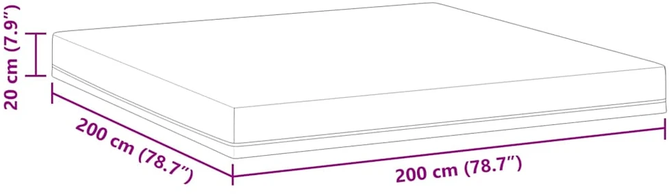 Čiužinys Balta ir mėlyna 200 x 200 cm Žakardinis audinys