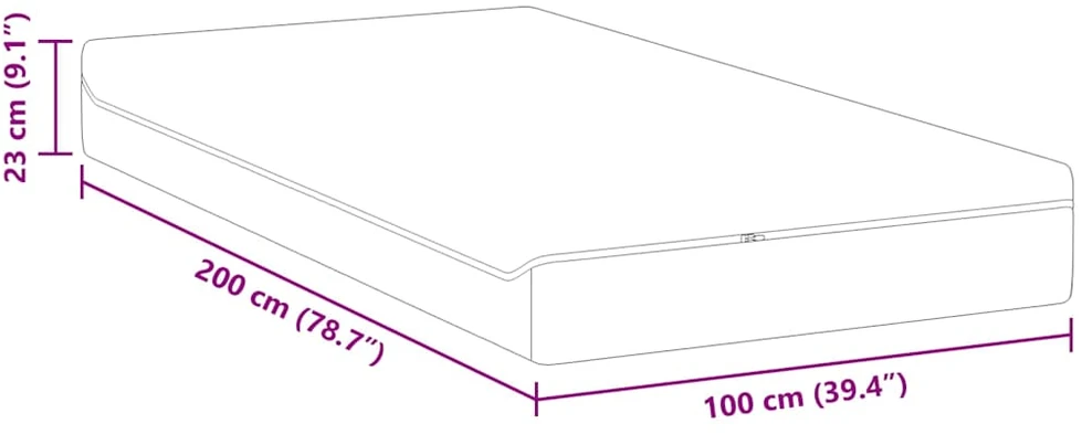 Čiužinys Balta ir pilka 100 x 200 cm Žakardinis audinys