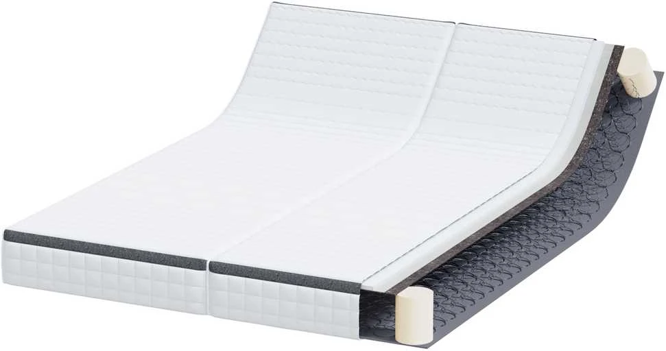 Čiužinys 2 vnt. Vidutinio minkštumo 70 x 200 cm Balta ir pilka