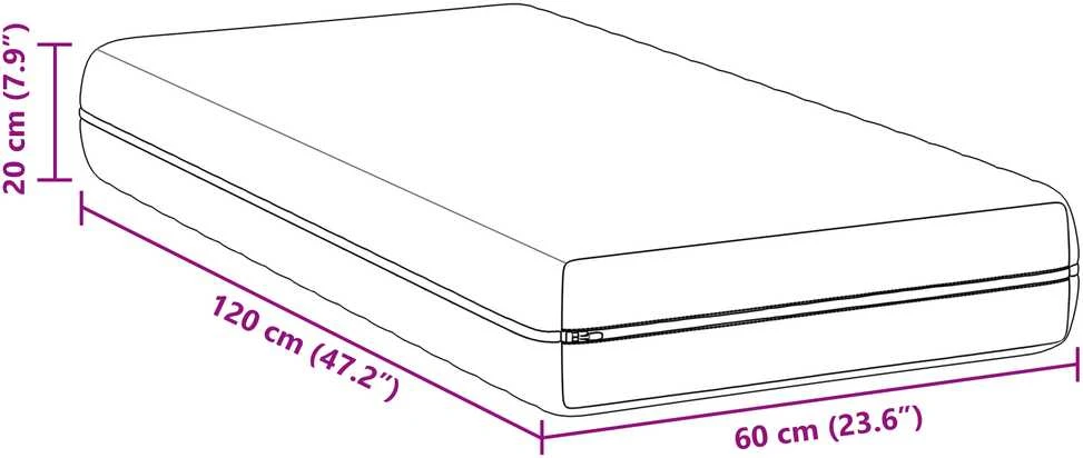 Čiužinys 60 x 120 cm Baltas