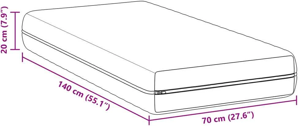 Čiužinys 70 x 140 cm Baltas