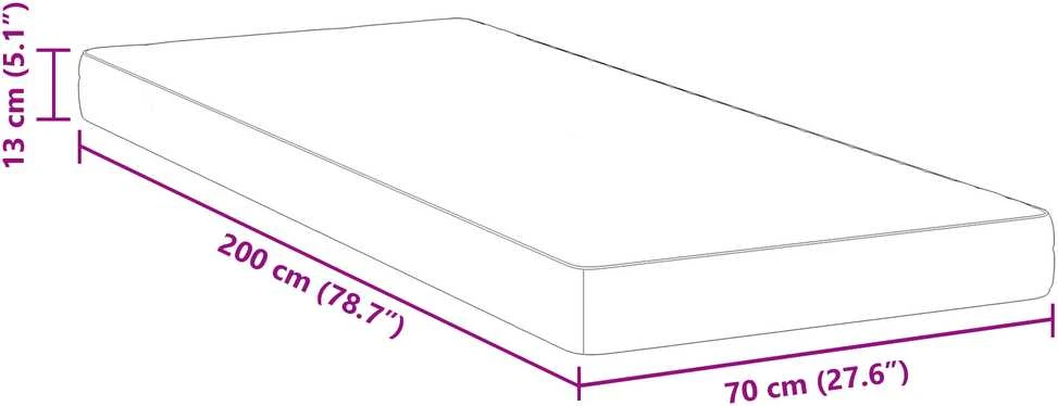 Čiužinys Vidutinis 70 x 200 cm Balta