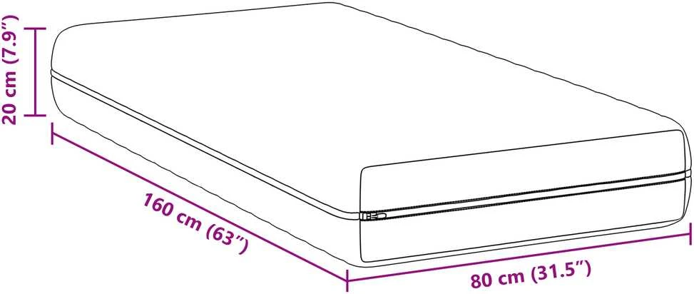 Čiužinys 80 x 160 cm Baltas