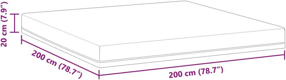 Čiužinys Balta ir mėlyna 200 x 200 cm Žakardinis audinys
