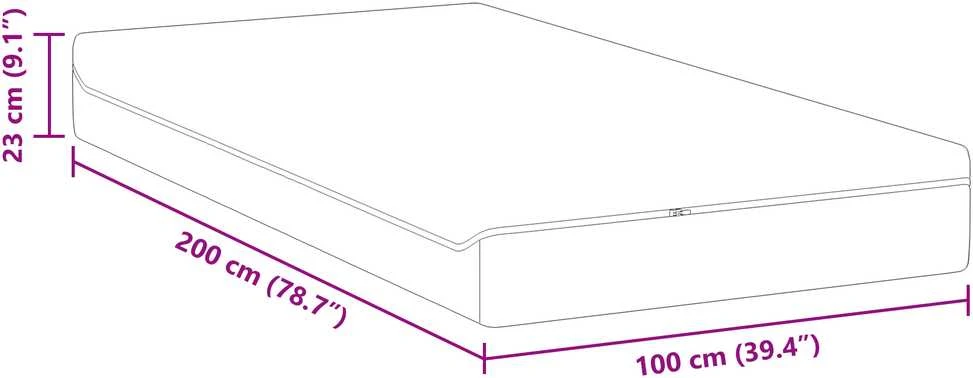Čiužinys Balta ir pilka 100 x 200 cm Žakardinis audinys