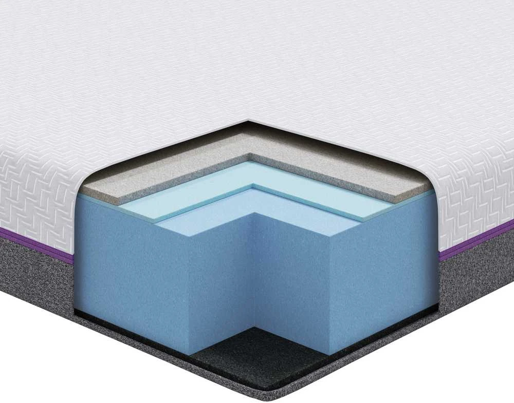 „Memory Foam“ čiužinys Vidutinis 140 x 200 cm Balta ir pilka