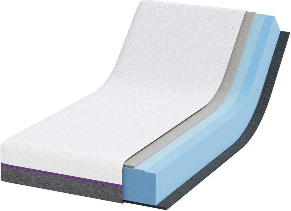 „Memory Foam“ čiužinys Vidutinis 80 x 160 cm Balta ir pilka