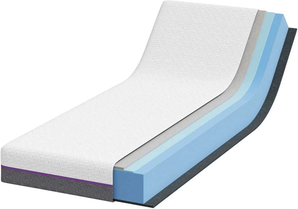 „Memory Foam“ čiužinys Vidutinis 70 x 200 cm Balta ir pilka
