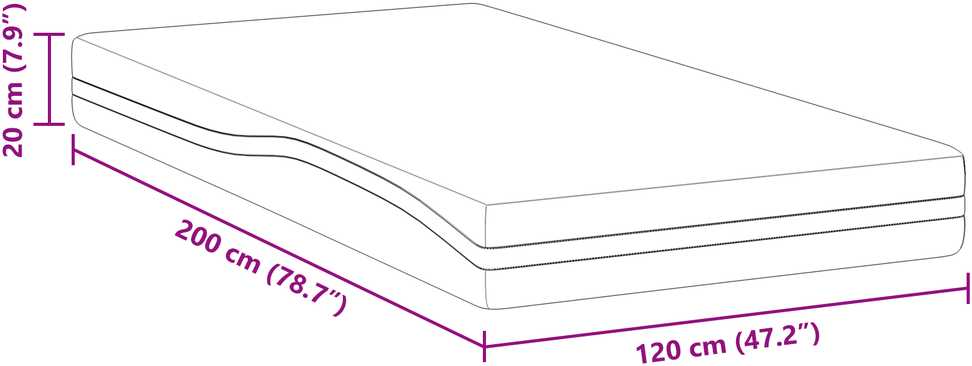 Čiužinys Balta ir juoda 120 x 200 cm Žakardinis audinys