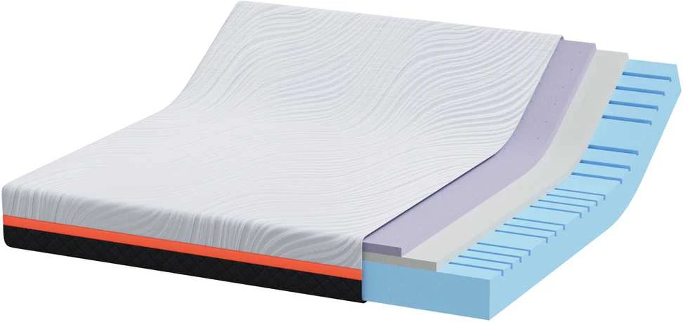 Čiužinys Balta ir pilka 200 x 200 cm Žakardinis audinys