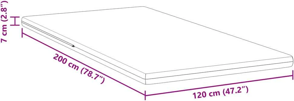 Čiužinys Čiužinio papildymas 120 x 200 cm storio Žakardinis audinys