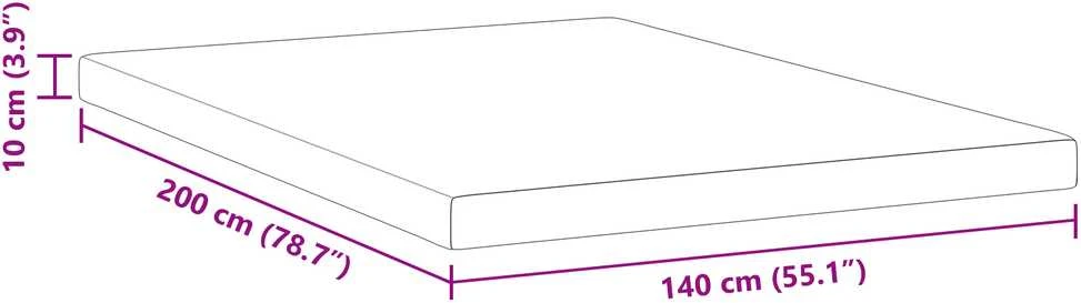 Čiužinys Miegamojo putų čiužinio užvalkalas 140 x 200 cm Thick Minkštas