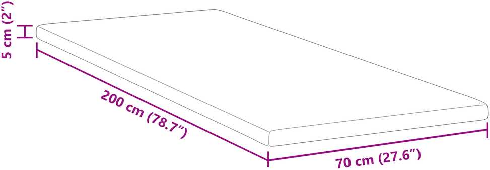 Čiužinys Miegamojo putų čiužinio užvalkalas 70 x 200 cm Thick Minkštas