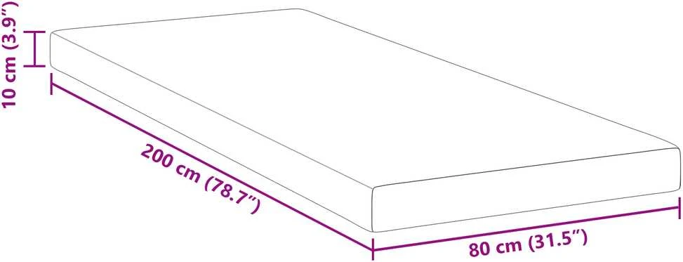 Čiužinys Miegamojo putų čiužinio užvalkalas 80 x 200 cm Thick Minkštas