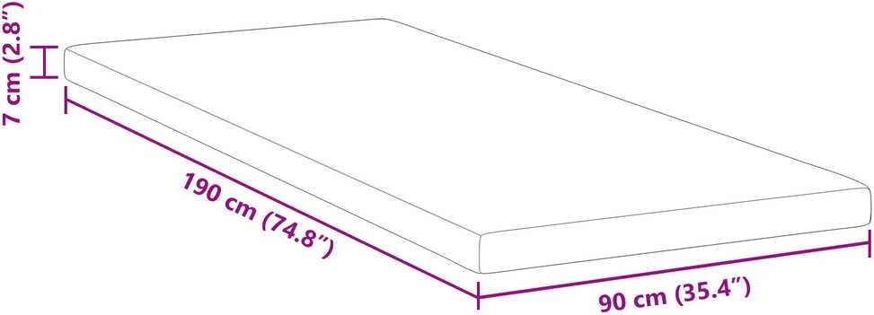 Čiužinys Miegamojo putų čiužinio užvalkalas 90 x 190 cm Thick Minkštas