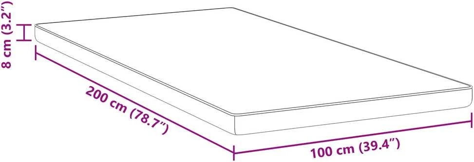 Čiužinys Čiužinio papildymas 100 x 200 cm storio Žakardinis audinys