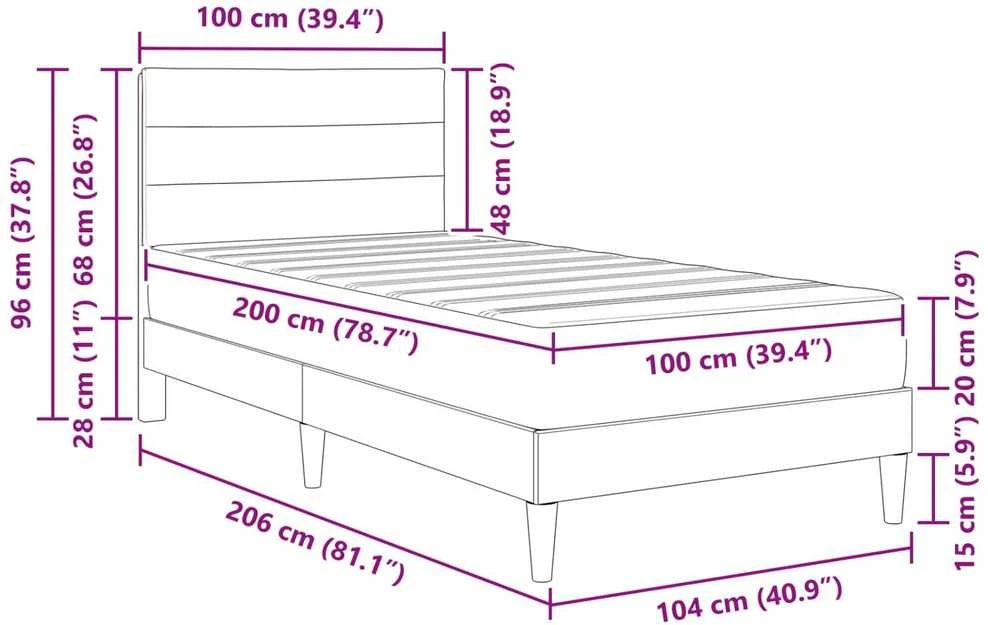 Čiužinys Lovos rėmas 100 x 200 cm Juodas