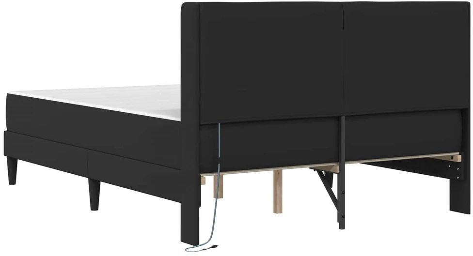 Čiužinys Lovos rėmas su čiužiniu Juoda 120 x 190 cm Dirbtinė oda