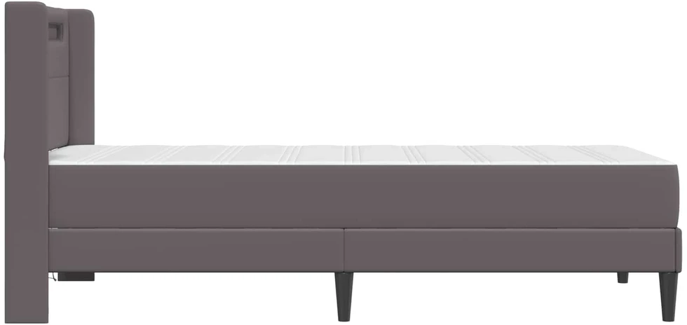Lova Lovos rėmas su čiužiniu Pilka 80 x 200 cm Dirbtinė oda