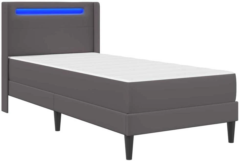 Čiužinys Lovos rėmas su čiužiniu Pilka 90 x 200 cm Dirbtinė oda