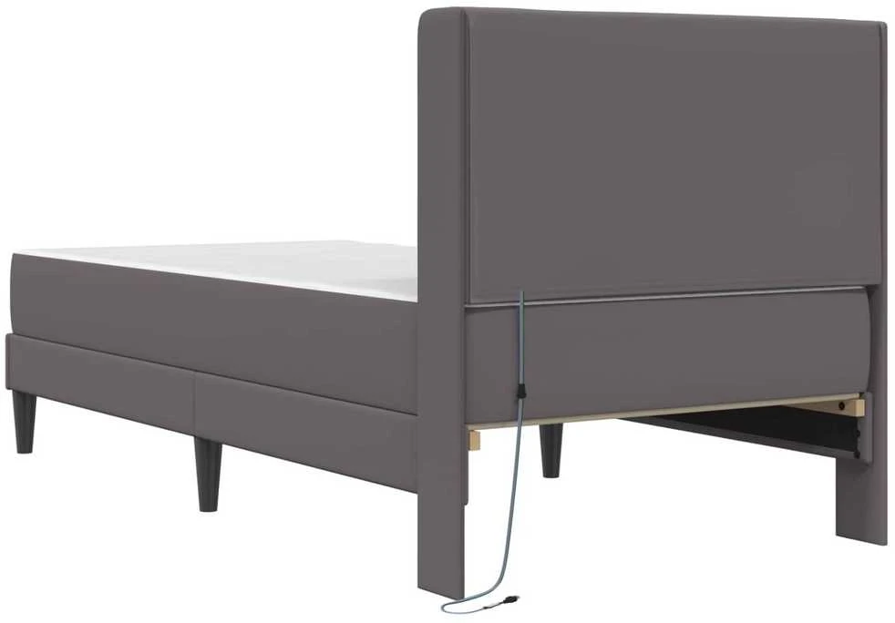 Čiužinys Lovos rėmas su čiužiniu Pilka 90 x 200 cm Dirbtinė oda