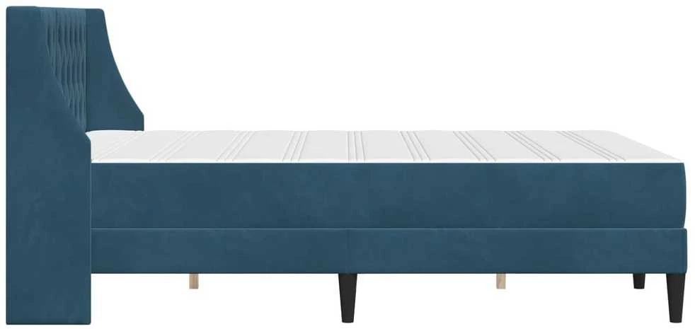 Lovos rėmas su čiužiniu su čiužiniu Mėlyna 140 x 200 cm Aksomas