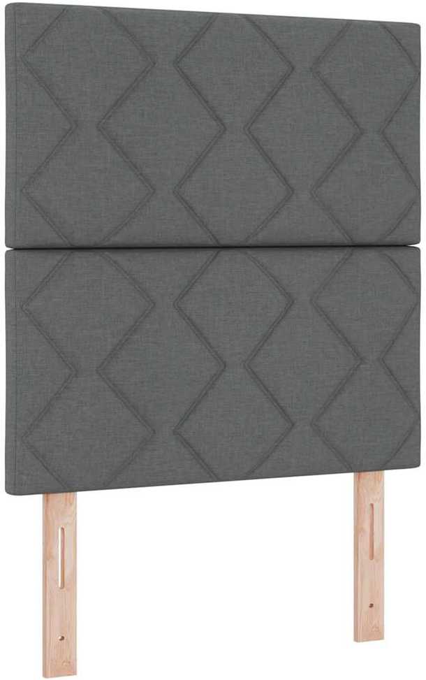 Kiemas lova su LED juostelėmis Pilka 80 x 200 cm audinys