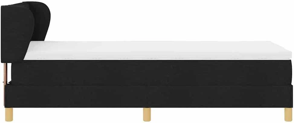 Kiemas lova su čiužiniu su galvūgalio Juoda 90 x 200 cm audinys
