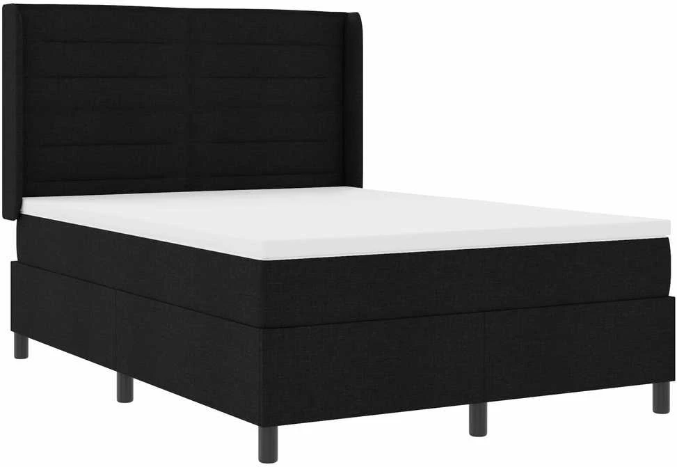 LED Čiužinio Lova su čiužiniu Juoda 140 x 190 cm audinys