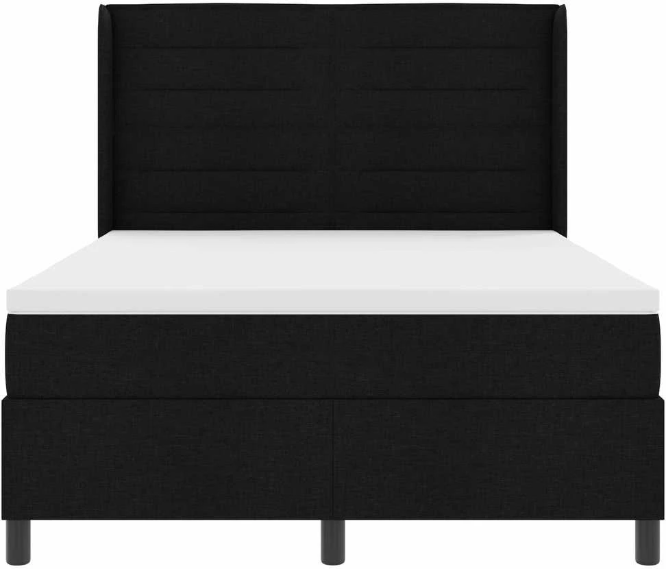 LED Čiužinio Lova su čiužiniu Juoda 140 x 190 cm audinys