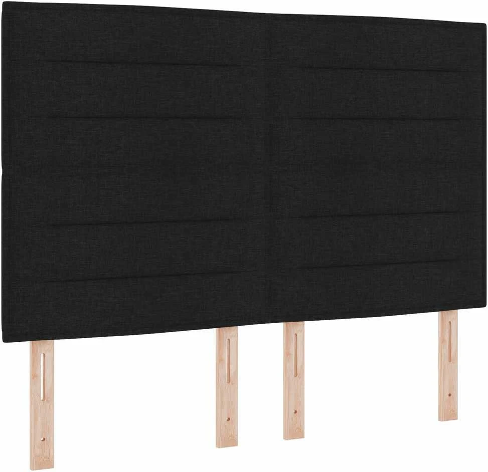 LED Čiužinio Lova su čiužiniu Juoda 140 x 190 cm audinys