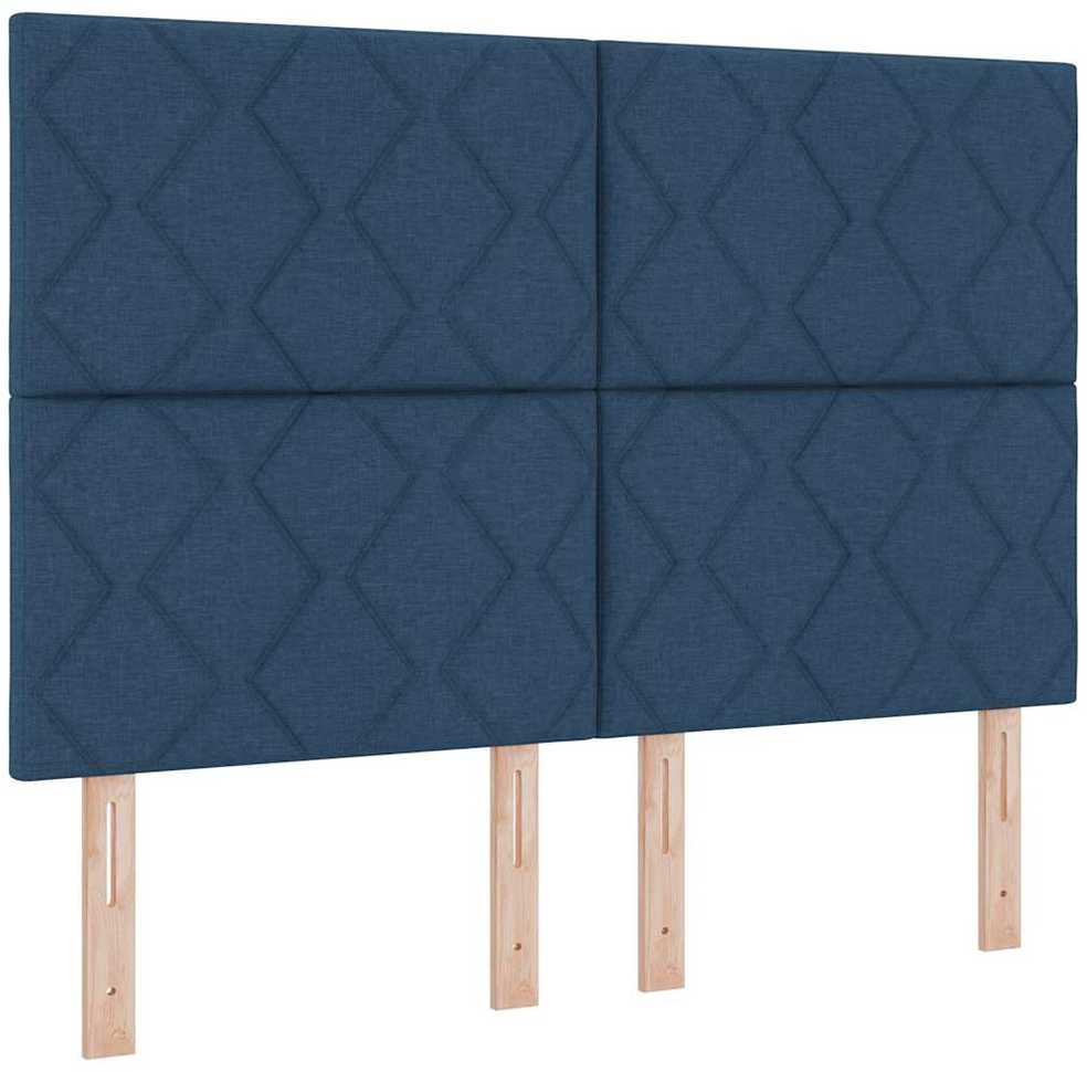 Kiemas lova su LED juostelėmis Mėlyna 140 x 190 cm audinys