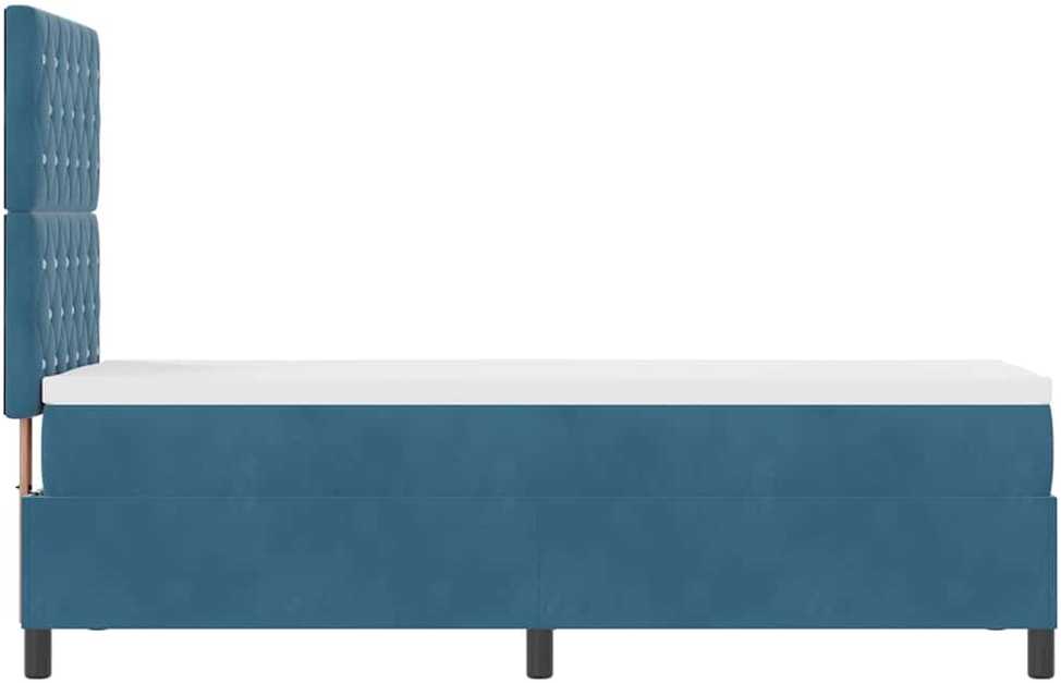 LED Čiužinio Lova Tamsiai mėlyna 80 x 200 cm Aksomas