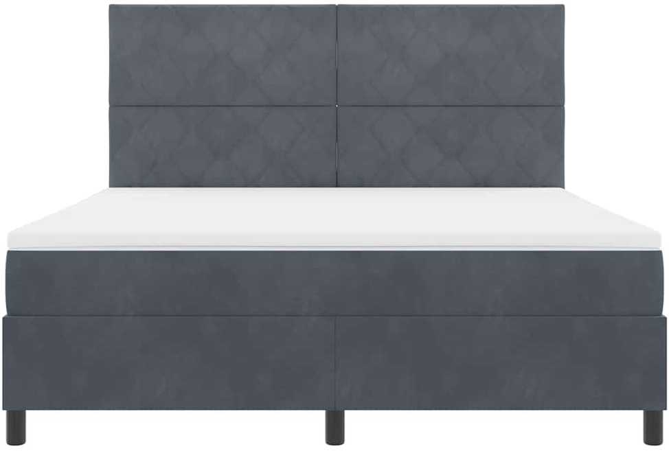 LED Čiužinio Lova Tamsiai pilka 180 x 200 cm Aksomas